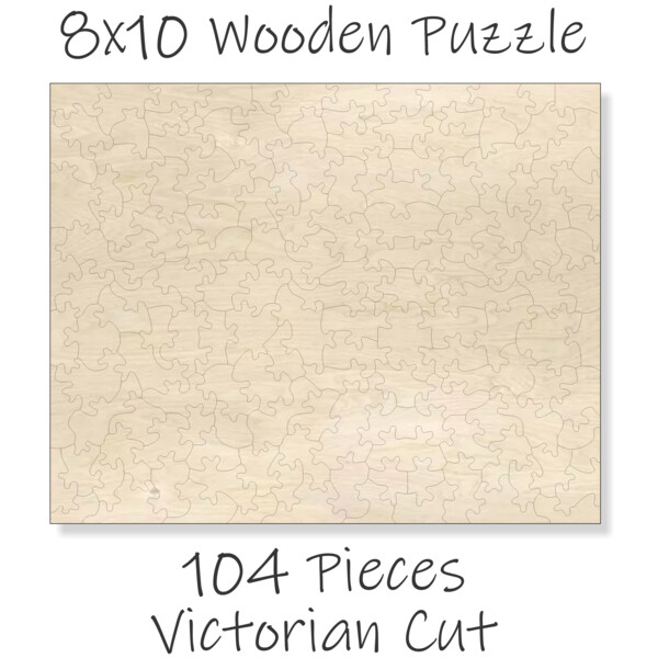 Blank 287 Pieces Wood Jigsaw Puzzle Victorian Cut Pieces 